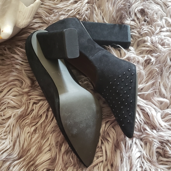 Halston Laurel Studded Suede Pumps - Picture 5 of 8
